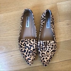 Steve Madden Feather leopard loafers